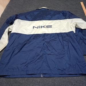 Vintage Nike Team Windbreaker Jacket Adult XXL 2XL Blue Swoosh 90s